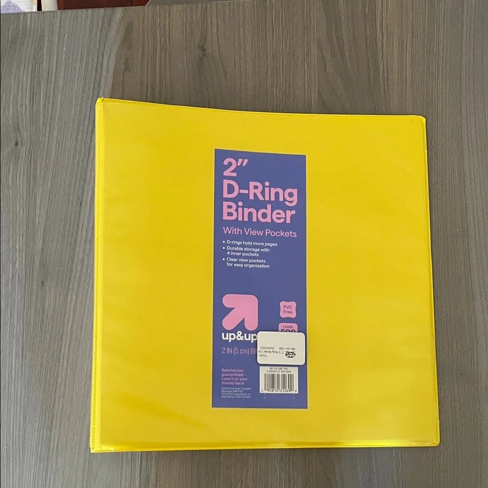 Yellow D-Ring Binder for Home Office new